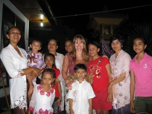 With Wayan's family 