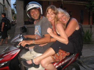 Dennis, me and Felice on the motorbike