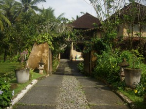 Driveway to villa